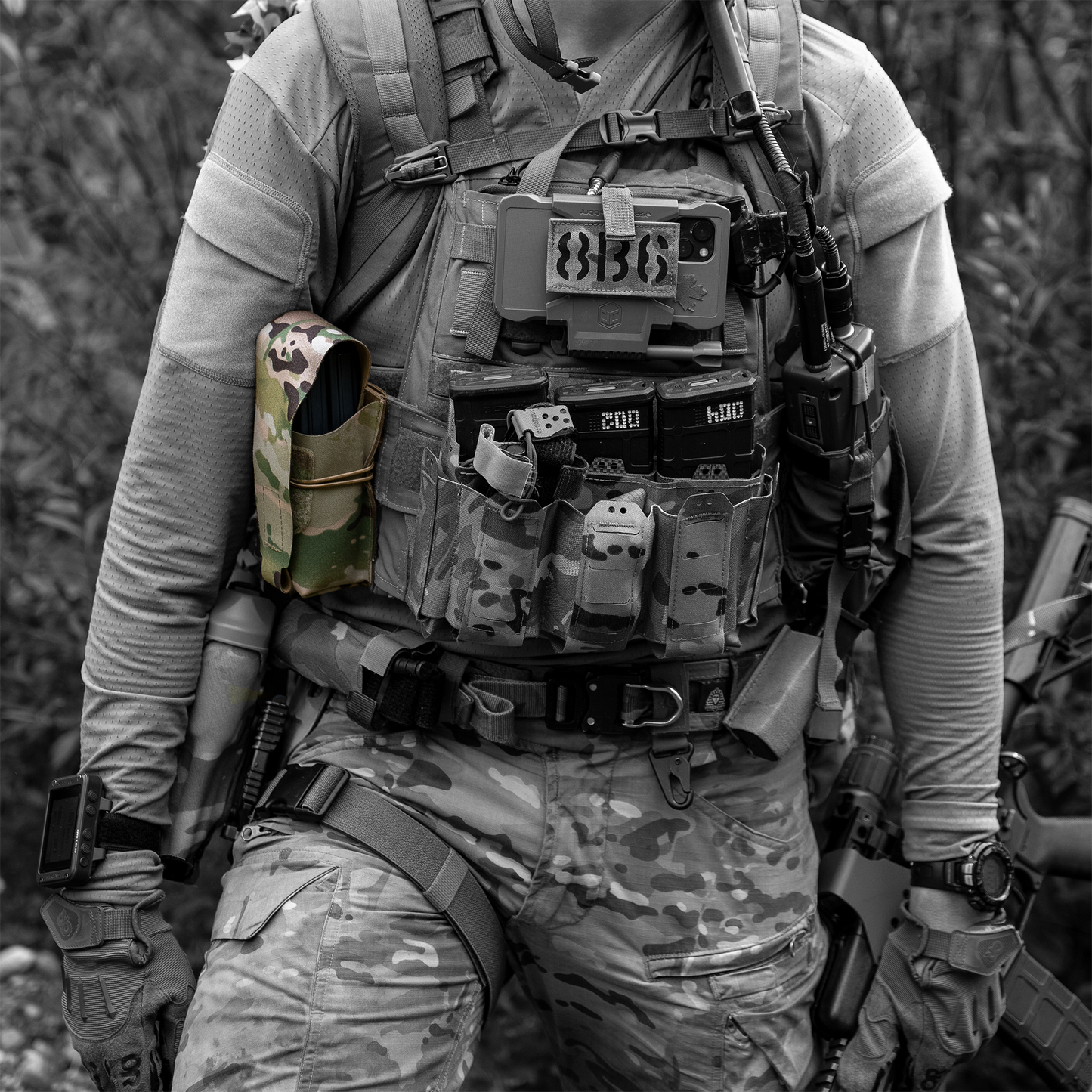 Person wearing tactical vest
