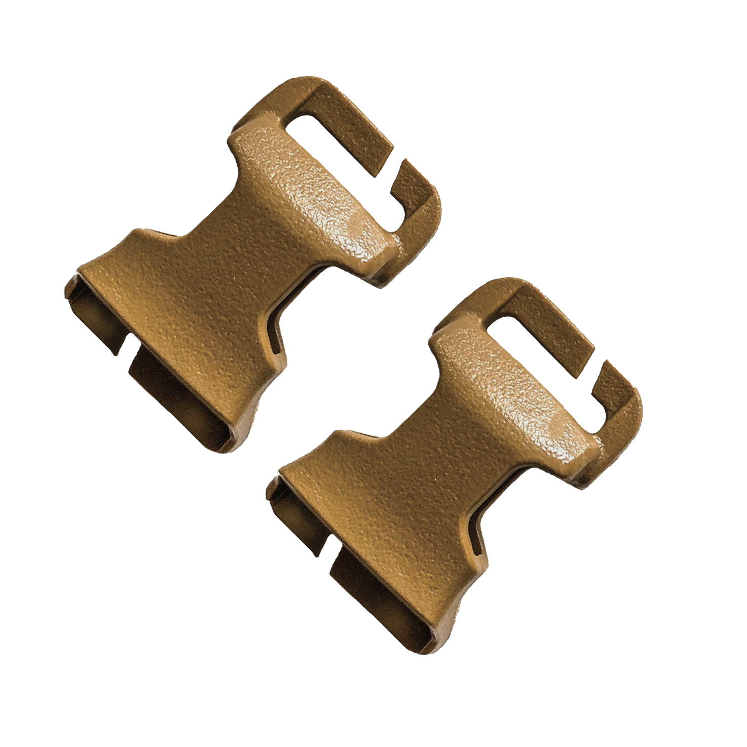 A pair of ITW QASM buckles 1 inch