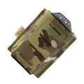 A camouflage pattern .308 magazine pouch designed for holding rifle magazines