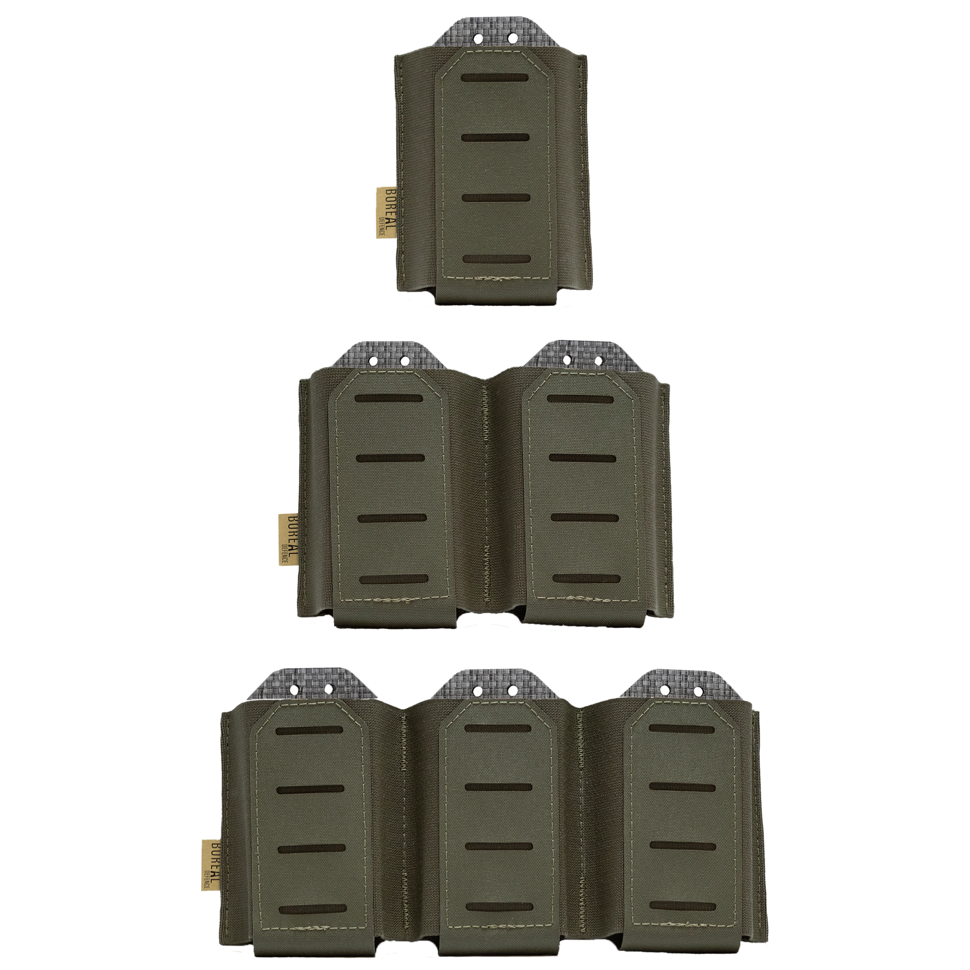 A multicam pattern 5.56 ranger green magazine pouch