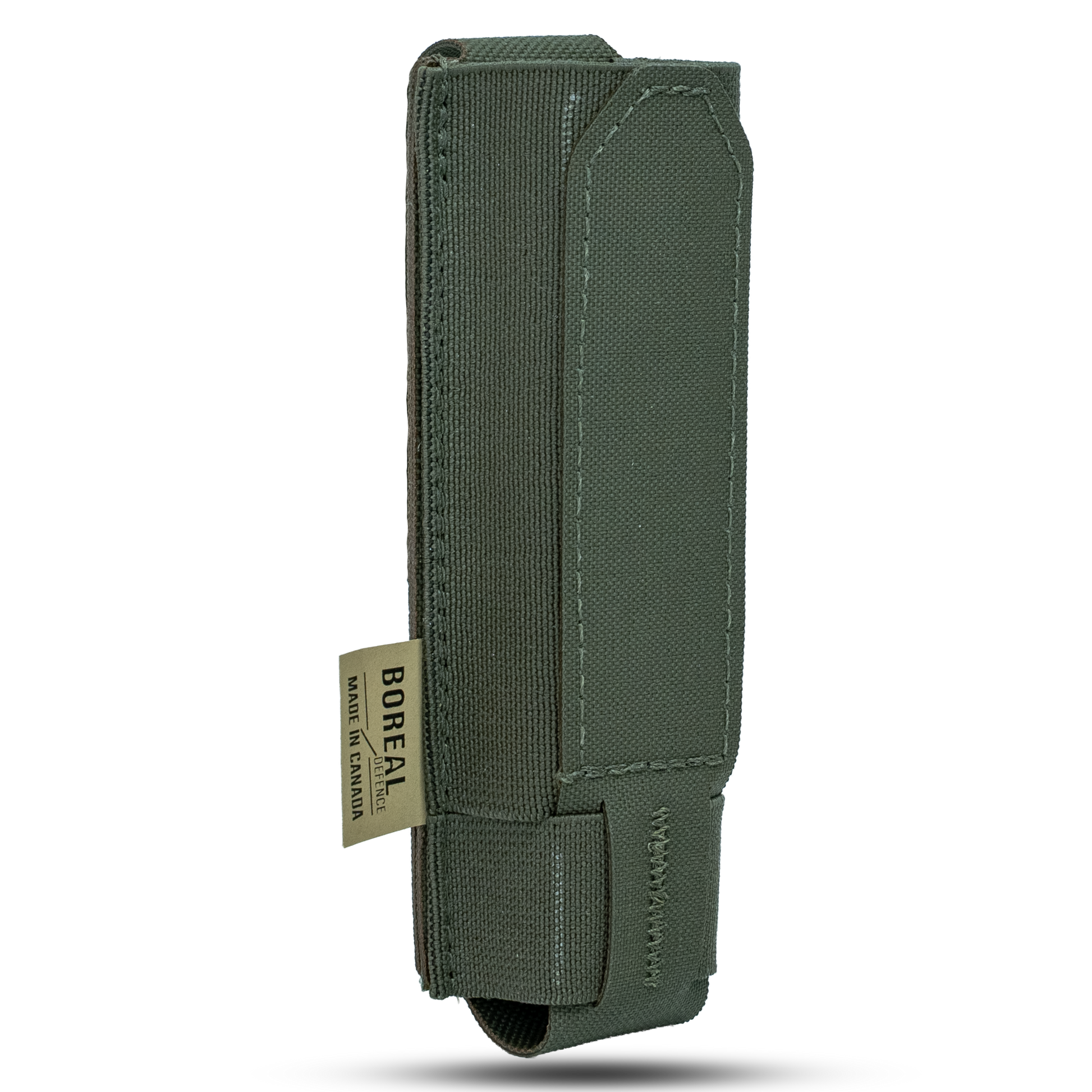Green tactical Baton Pouch with brand label