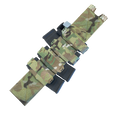 Camouflaged cummerbund systems with self-accessible pouches