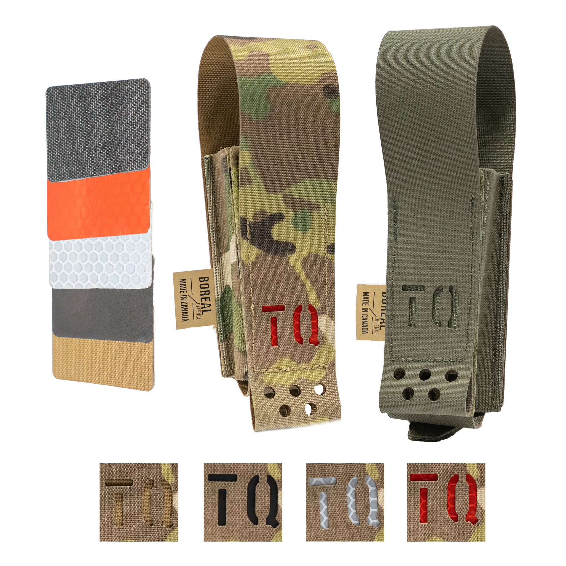 Set of tactical straps with different patterns